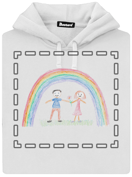 Dětské kresby - nahraj vlastní dámská mikina klokanka White