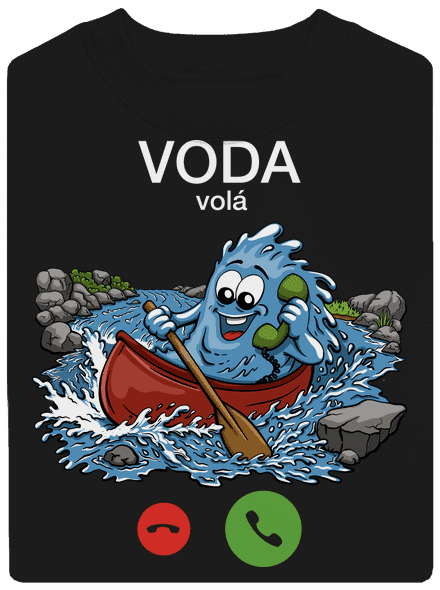 Voda volá unisex mikina bez kapuce Black