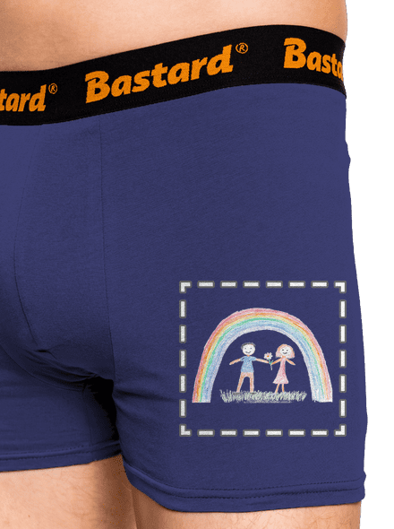 Dětské kresby - nahraj vlastní boxerky Blue Navy