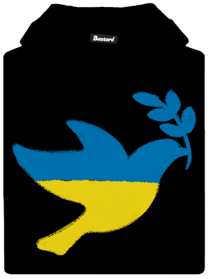 Ukrajina - Holubice obrys dětská mikina klokanka Black