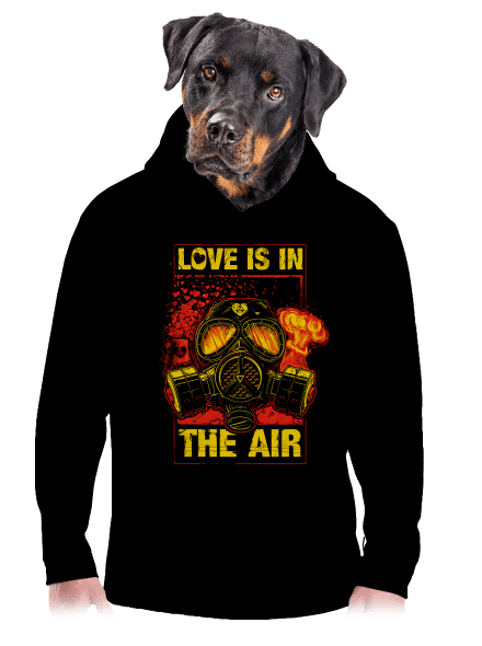 Love is in the Air pánská mikina klokanka Black