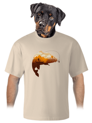 Kapitální úlovek unisex tričko oversized Almond