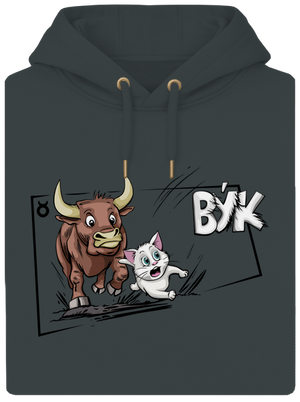 Kočičí horoskop: Býk unisex mikina premium Charcoal