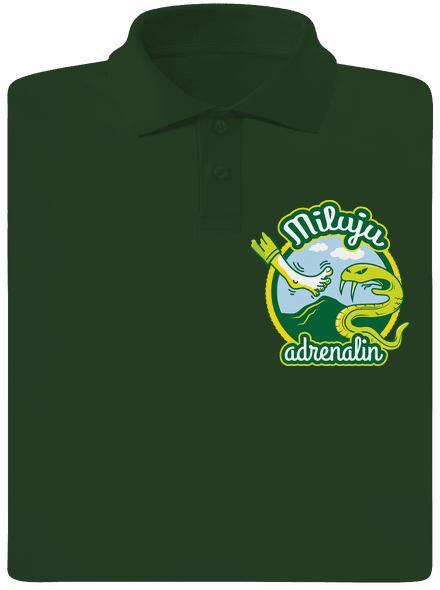 Miluju adrenalin pánská polokošile Bottle Green Mal