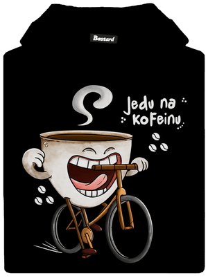 Jedu na kofeinu dětská mikina klokanka Black