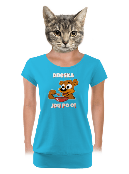 Dneska jdu po o dámské tričko s lemem Blue Atol