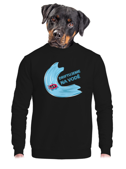 Driftujeme na vodě unisex mikina bez kapuce Black