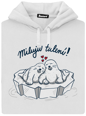 Miluju tulení dámská mikina klokanka White