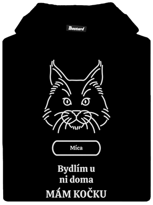Nemůžu, mám kočku dětská mikina klokanka Black