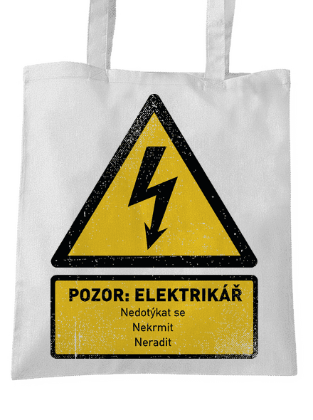 Pozor elektrikář taška White
