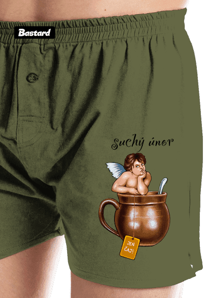 Suchý únor pánské trenky Khaki
