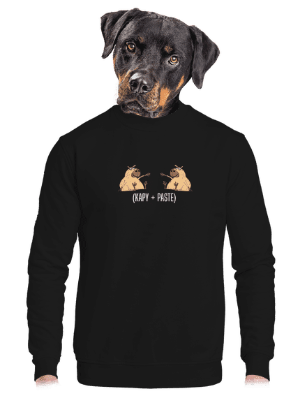 Kapy paste unisex mikina bez kapuce Black