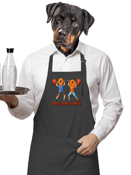 Spolu jsme silnější zástěra Dark Grey
