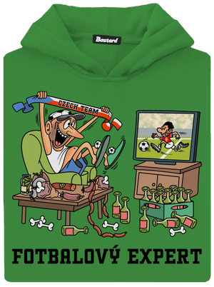 Fotbalový expert dětská mikina klokanka Kelly Green AWD