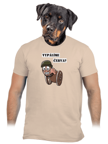 Vypálíme červa? pánské tričko Sand