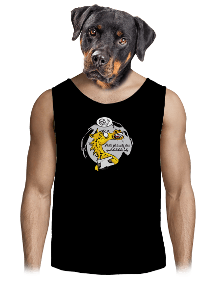 Žluťoučký kůň pánské tílko Black
