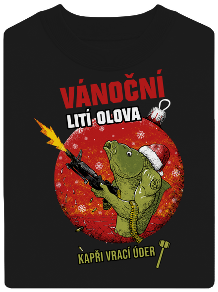 Vánoční lití olova unisex mikina bez kapuce Black