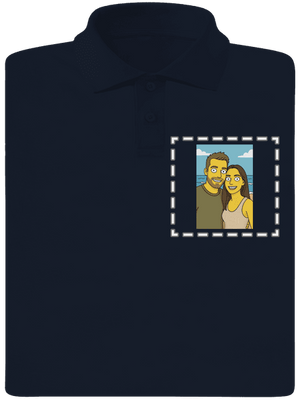 Simpsonovi z vlastní fotky pánská polokošile Navy Mal
