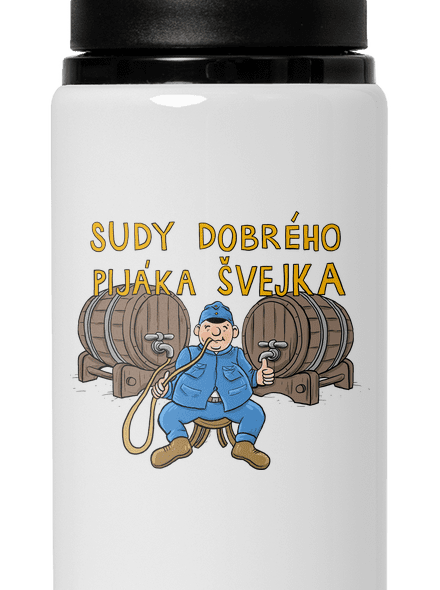 Sudy dobrého pijáka Švejka lahev na vodu White