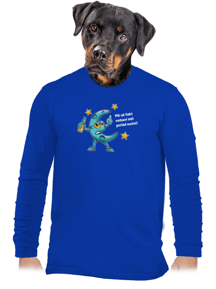 Pořád noční pánské dlouhý rukáv Royal Blue