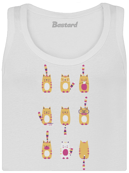 Meow dámské tílko klasické White