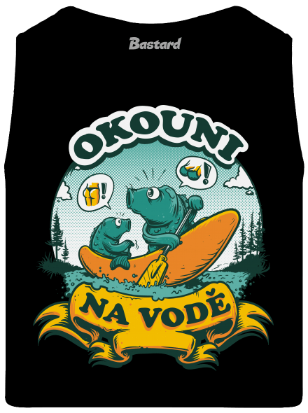 Okouni na vodě pánské tílko Black