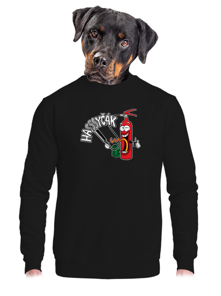 Hasyčák unisex mikina bez kapuce Black