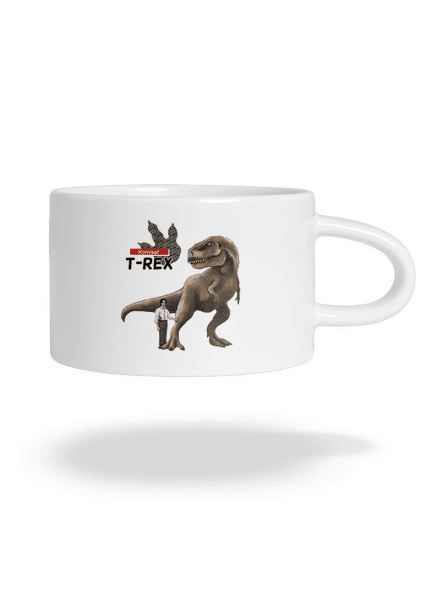 Komisař T-Rex hrnek makronka White