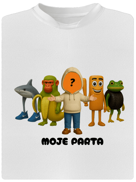 Brainrot parta pro holky dětské sportovní tričko White