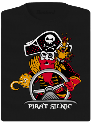 Pirát silnic dámské sportovní tričko Black