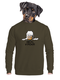 unisex mikina bez kapuce