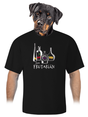 Frutarián unisex tričko oversized Black