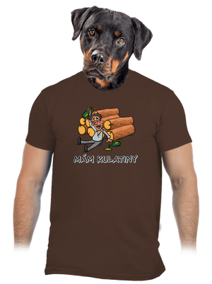 Mám kulatiny pánské tričko Brown
