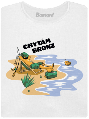 Chytám bronz dámské tričko s lemem White