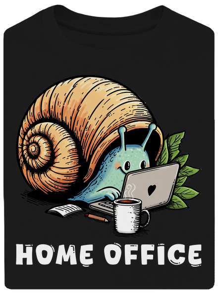 Šnekův home office unisex tričko oversized Black