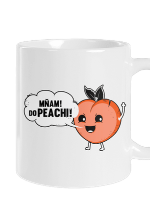 Mňam do peachi klasický hrnek White