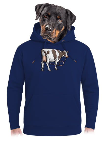 Cow drink unisex mikina premium Navy