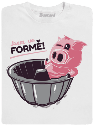 Ve formě pánské dlouhý rukáv White