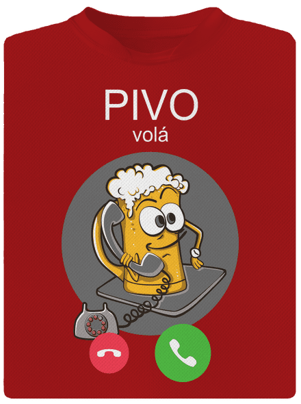 Pivo volá pánské sportovní tričko Red Mal