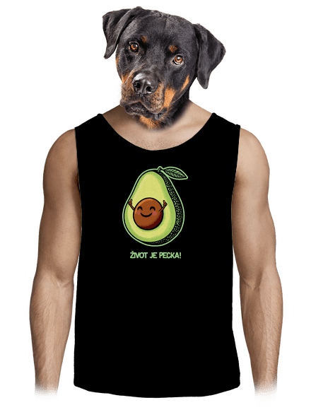 Život je pecka pánské tílko Black