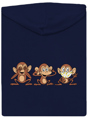 Opičky pánská mikina na zip Navy