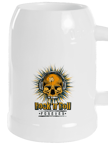 Rock'n'Roll forever půllitr White