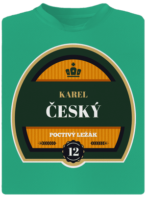Pivní etiketa pánské sportovní tričko Mint Mal