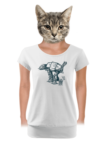 AT-AT dámské tričko s lemem White