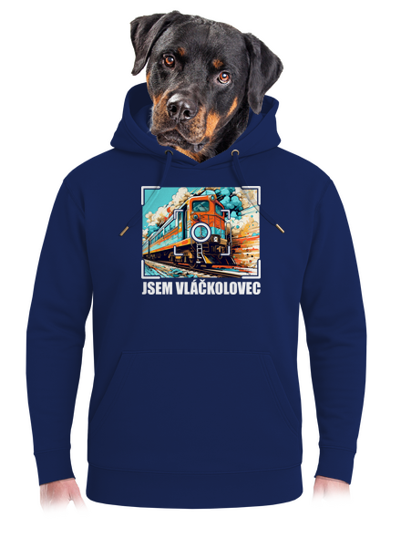 Jsem vláčkolovec unisex mikina premium Navy
