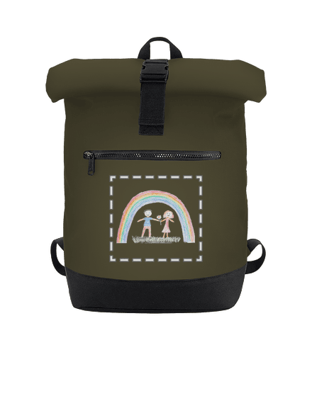Dětské kresby - nahraj vlastní batoh Military Green