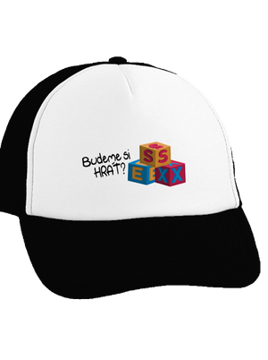 Budeme si hrát kšiltovka truckerka Black cap