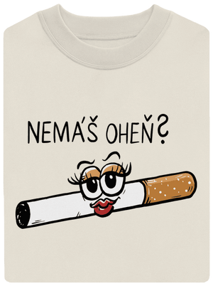 Cígo a oheň unisex mikina bez kapuce Off White