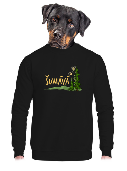 Šumává unisex mikina bez kapuce Black