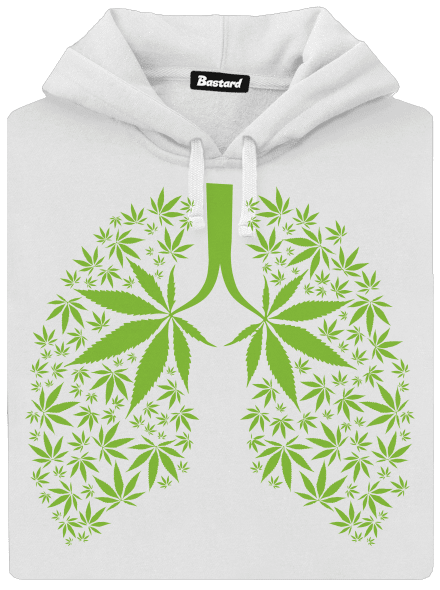 Ganja plíce dámská mikina klokanka White